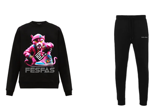 FesFas pink panther-print Sweatshirt | Black | Men