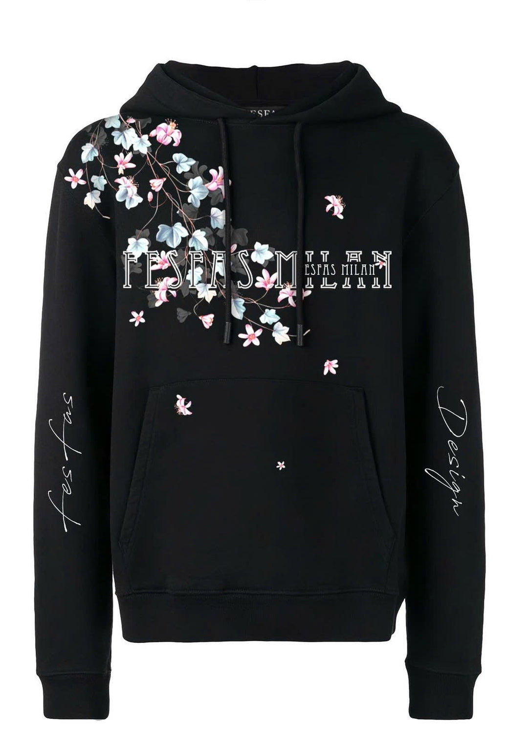 FesFas flower-print Hoodie | Black | Men