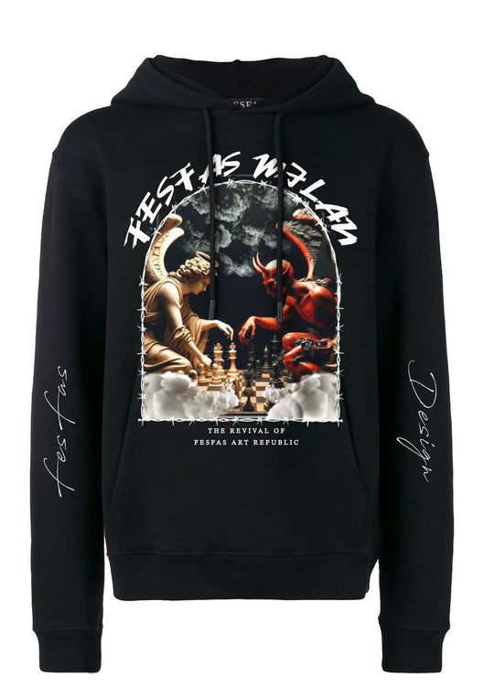 FesFas angels &amp; demons-print Hoodie | Black | Men