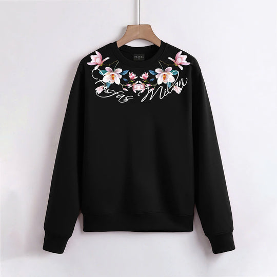 FesFas Flower-print Sweatshirt | Black | Men