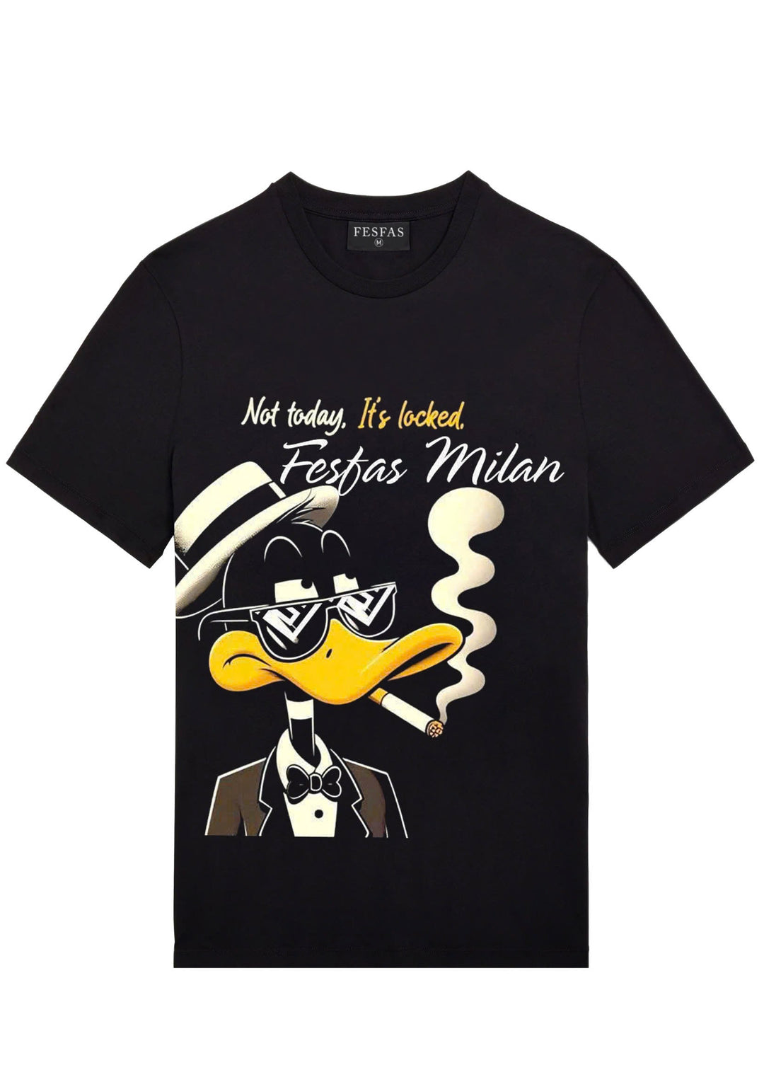 FesFas duck-print T-shirt | Black | Men