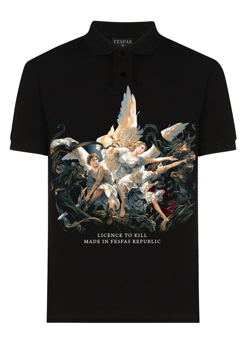 FesFas heaven guardians-print Polo Shirt