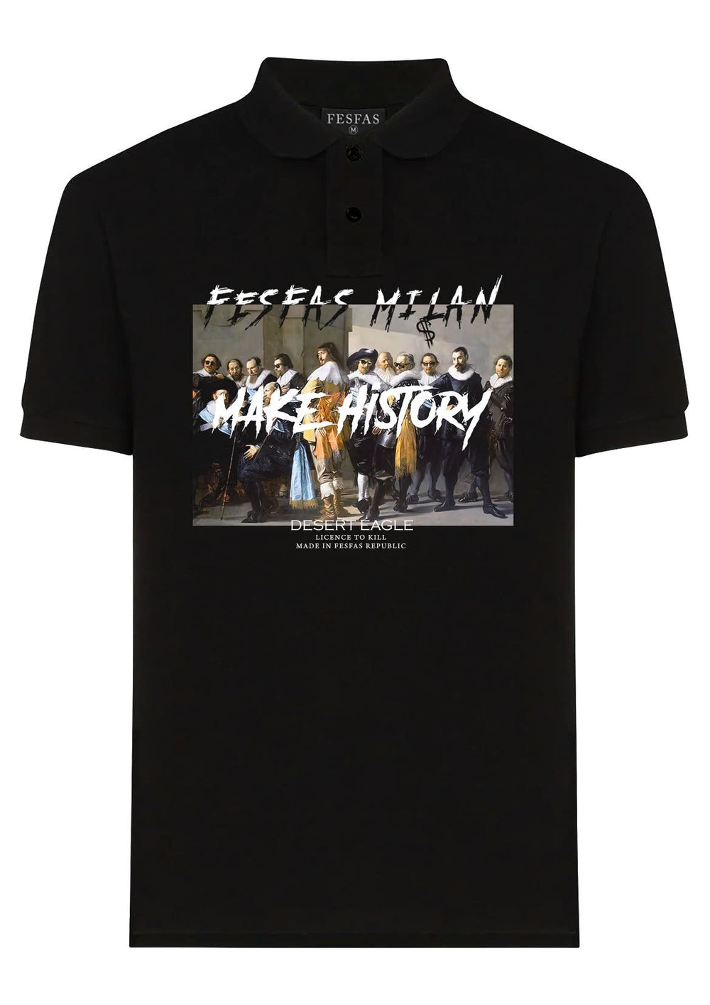 FesFas "Make History"-print Polo Shirt