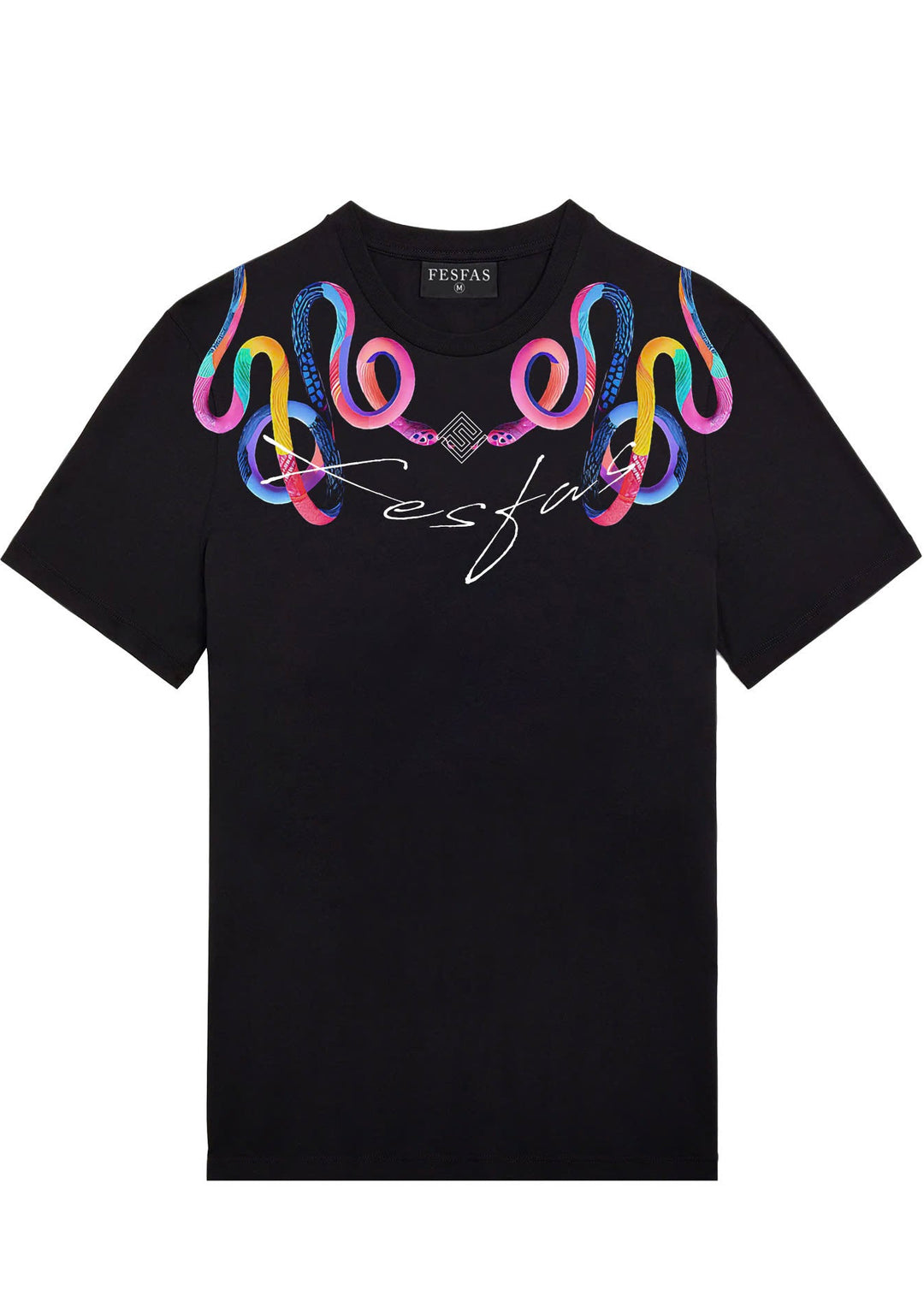 FesFas colorful snake-print T-shirt | Black | Men