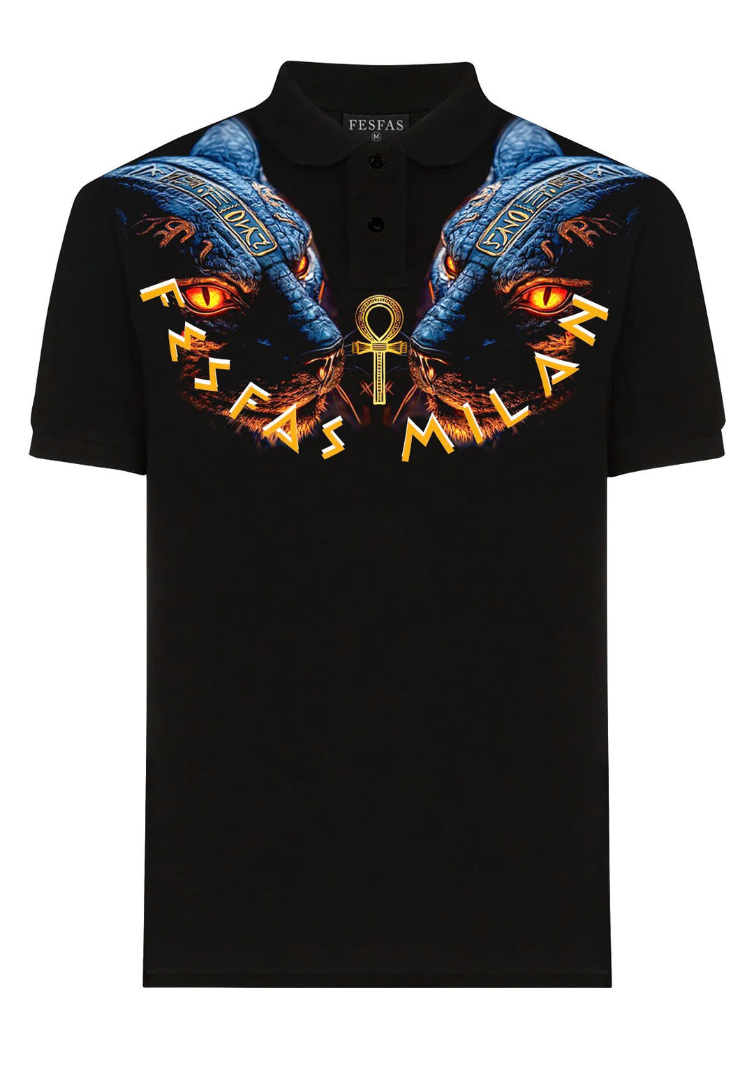 FesFas Panther-print Polo Shirt | Men | Black
