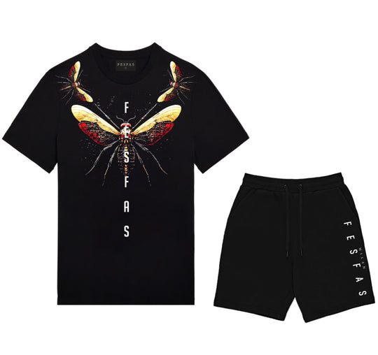 FesFas dragonfly-print T-shirt | Black | Men
