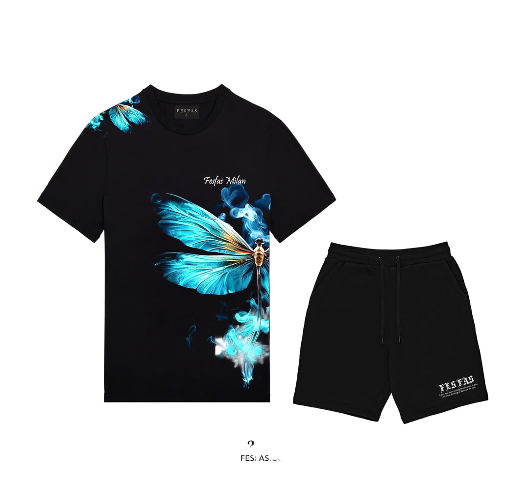 FesFas dragonfly-print T-shirt | Black | Men