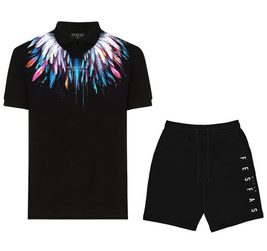 FesFas desert eagle-print Polo Set | Men | Black