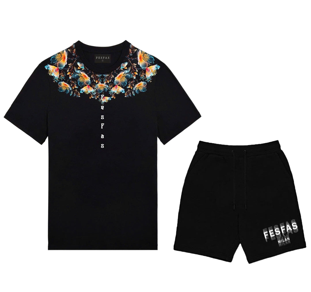 FesFas flowers-print T-shirt | Black | Men