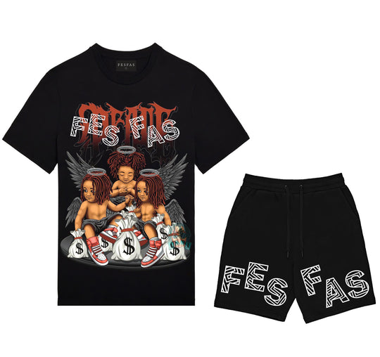 FesFas kids-print T-shirt | Black | Men