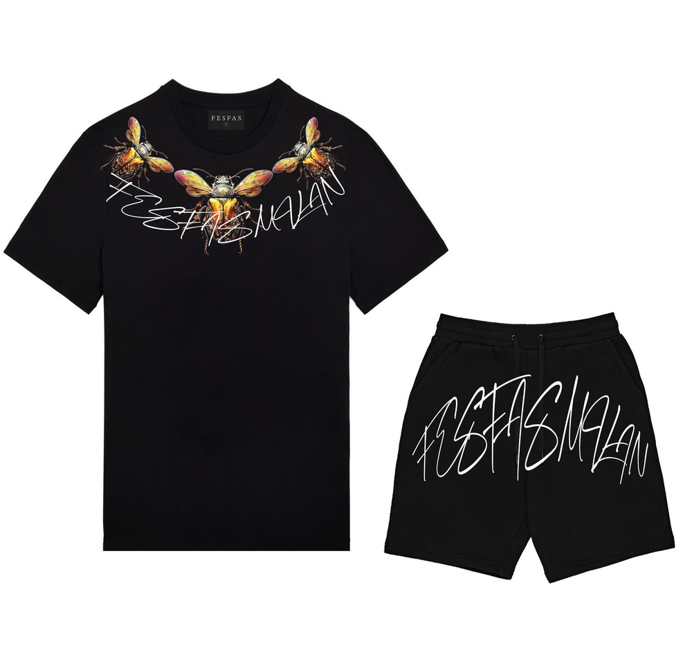 FesFas beetles-print T-shirt | Black | Men