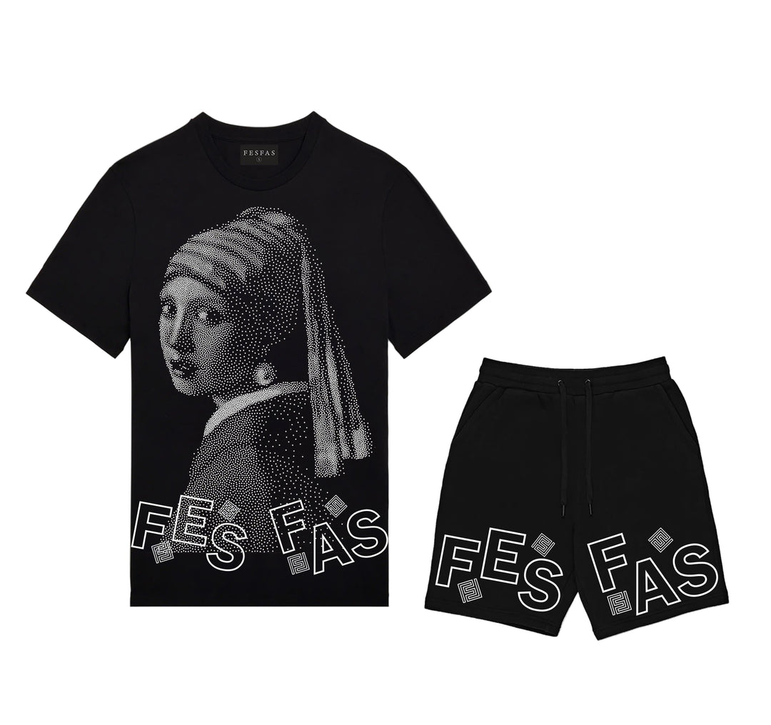 Quần short dây rút FesFas | Nam | Đen