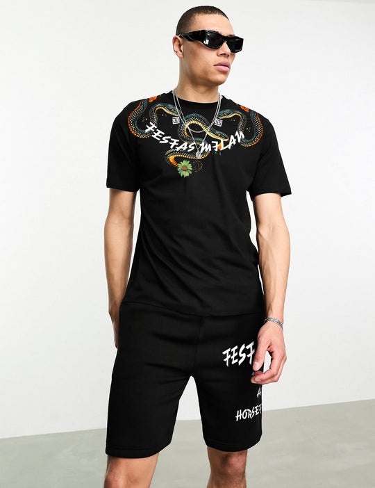 FesFas Drawstring Shorts | Men | Black