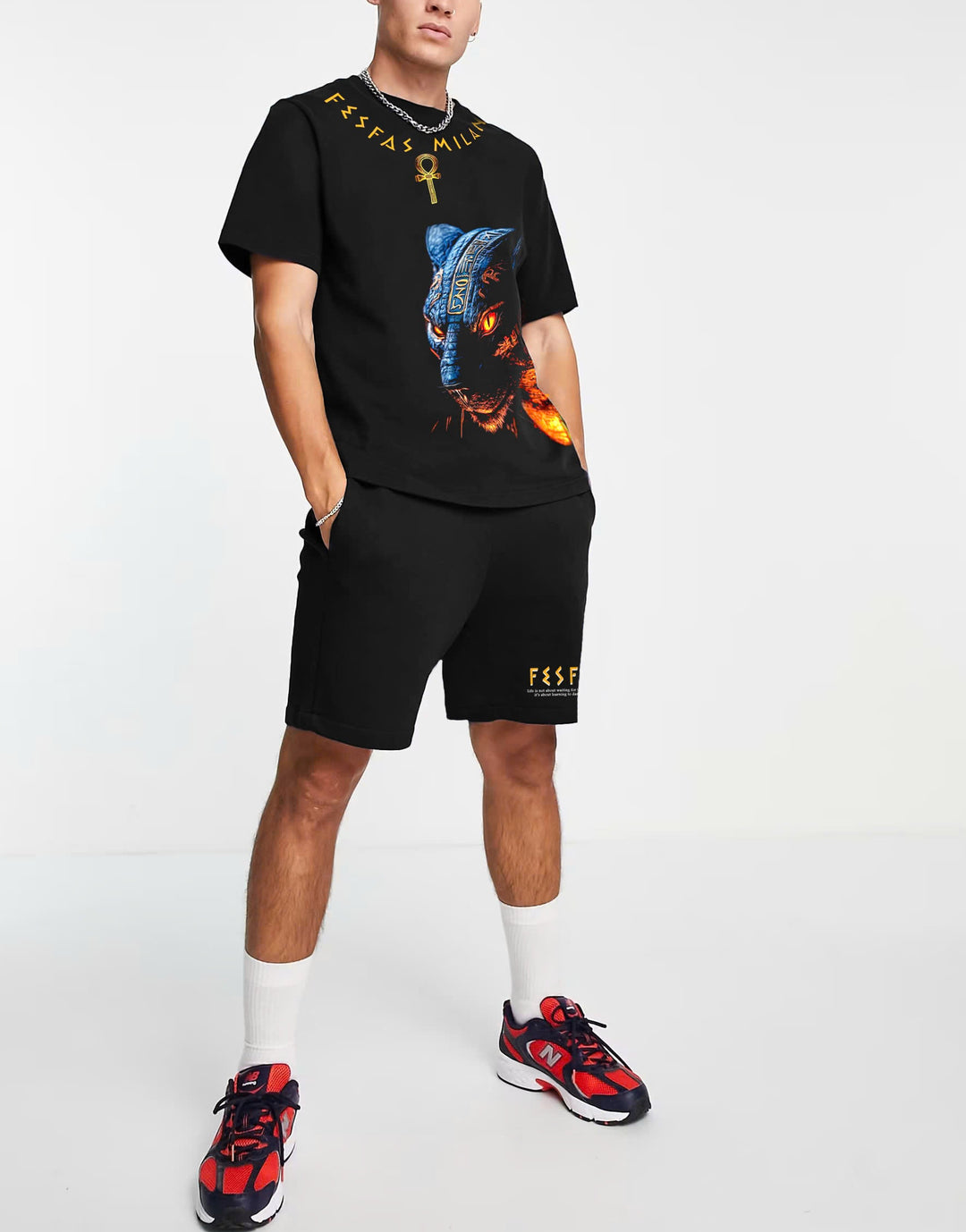 FesFas panther-print T-shirt | Black | Men
