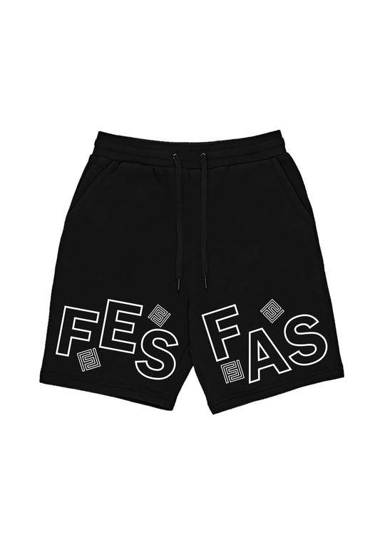 Quần short dây rút FesFas | Nam | Đen