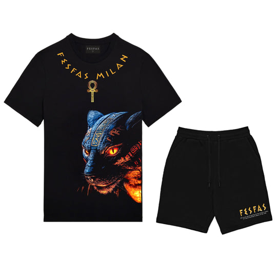 FesFas panther-print T-shirt | Black | Men