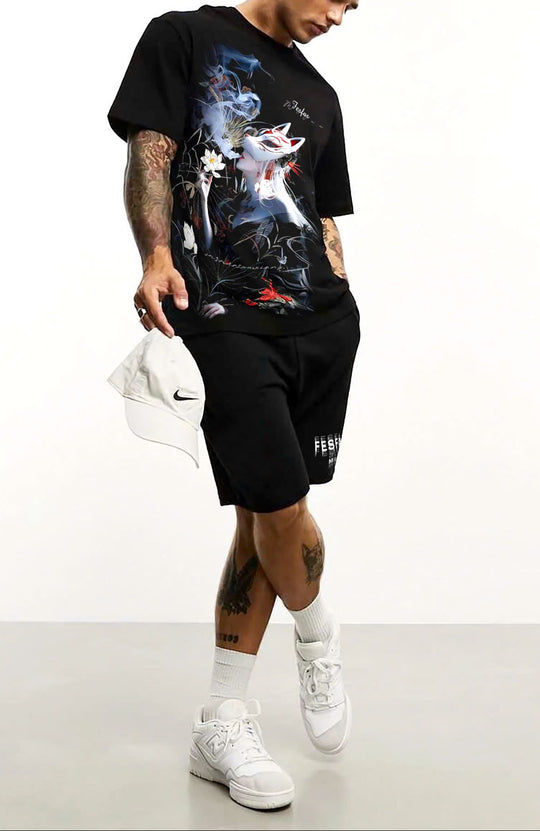 FesFas japanese tattoo-print T-shirt | Black | Men