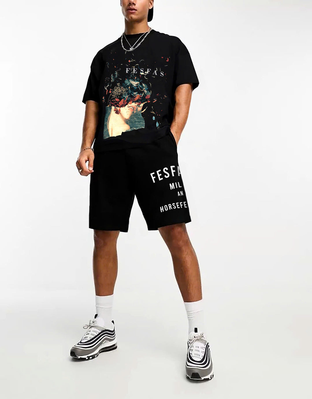 FesFas graphic-print T-shirt | Black | Men