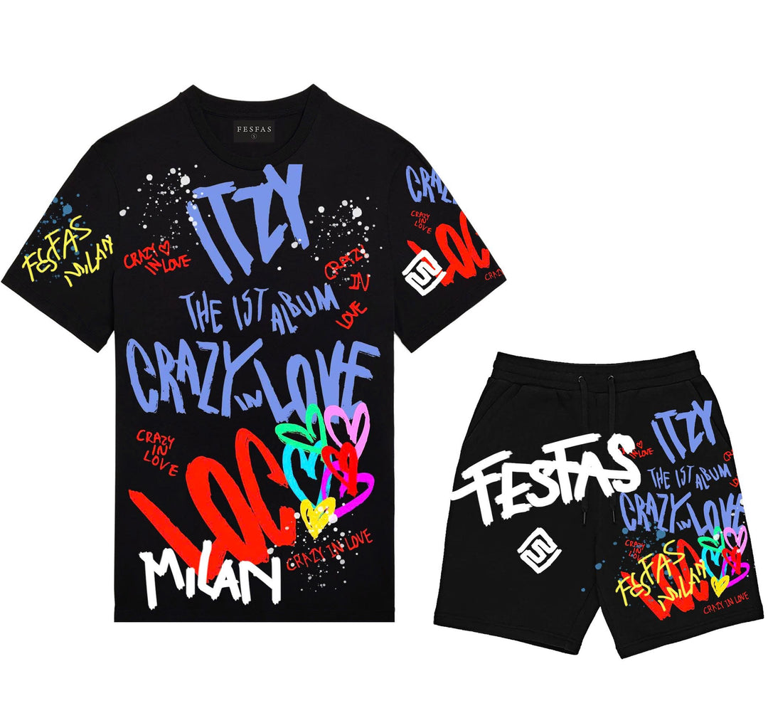 FesFas graphic-print T-shirt Set | Black | Men