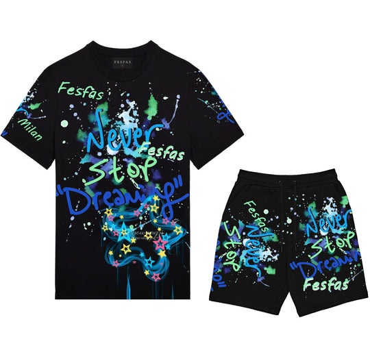 FesFas graphic-print T-shirt Set | Black | Men