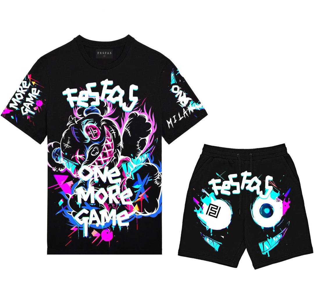 FesFas graphic-print T-shirt Set | Black | Men
