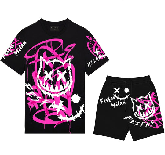 FesFas graphic-print T-shirt Set | Black | Men