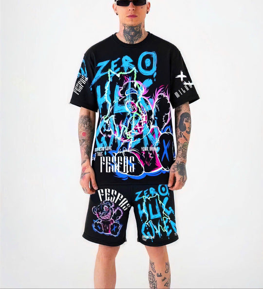 FesFas graphic-print T-shirt Set | Black | Men