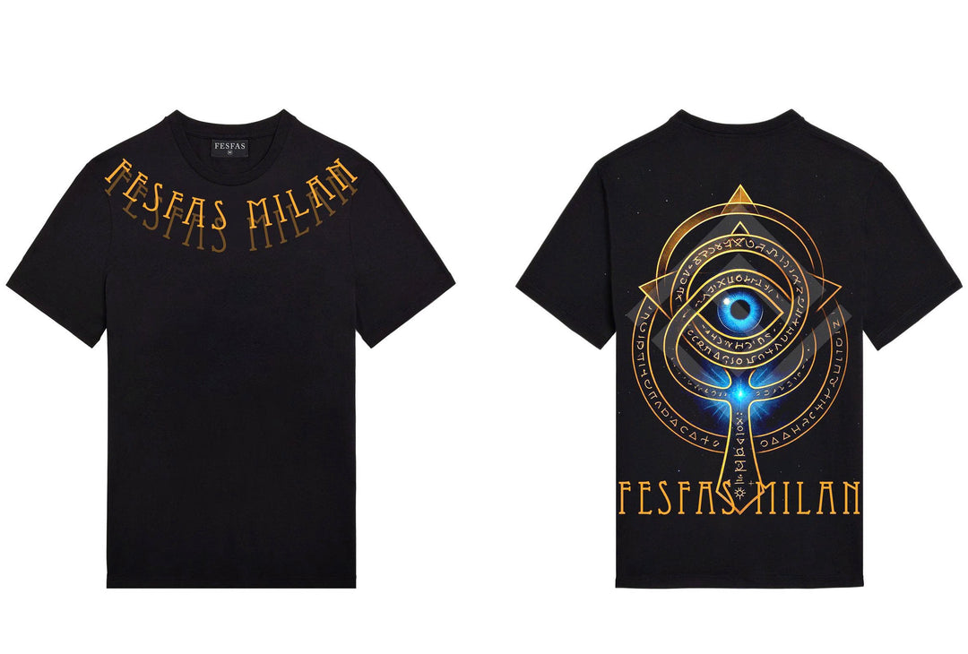 FesFas egyptian eye-print T-shirt | Black | Men