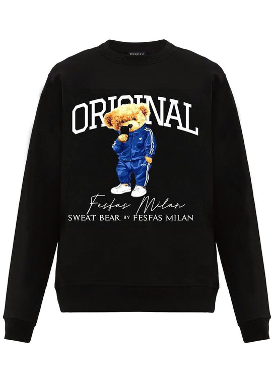 FesFas Bear-print Sweatshirt Set | Black | Men