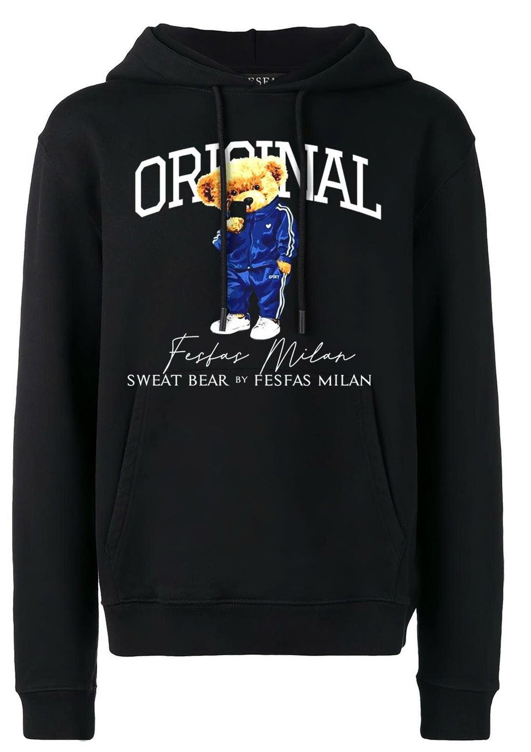 FesFas Bear-print Hoodie Set | Black | Men