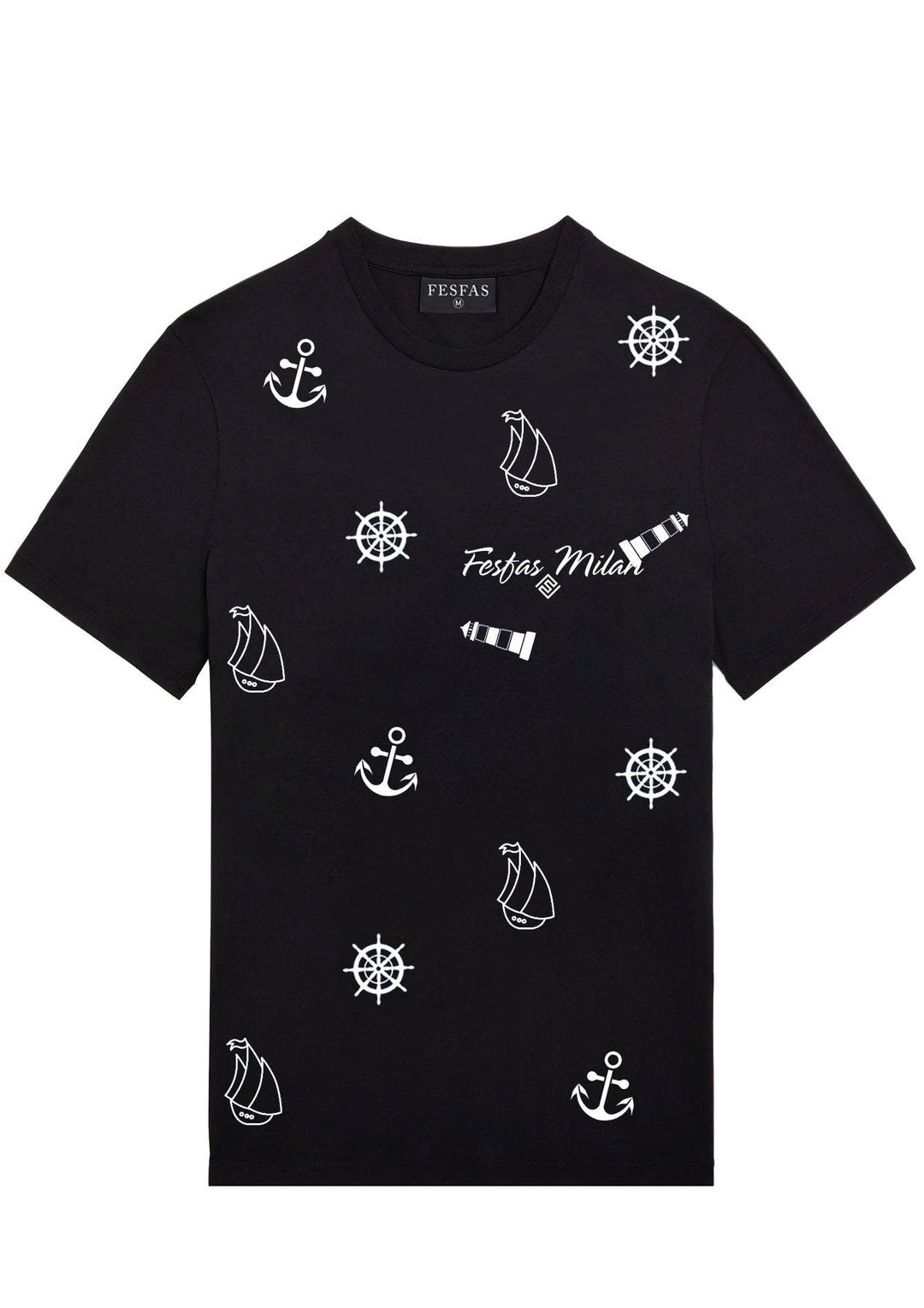 FesFas graphic-print T-shirt | Black | Men
