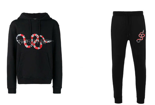 FesFas Snake-print Hoodie Set | Black | Men