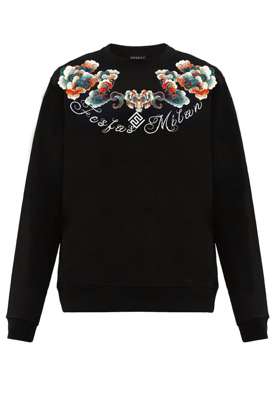 FesFas cloud-print Sweatshirt | Black | Men