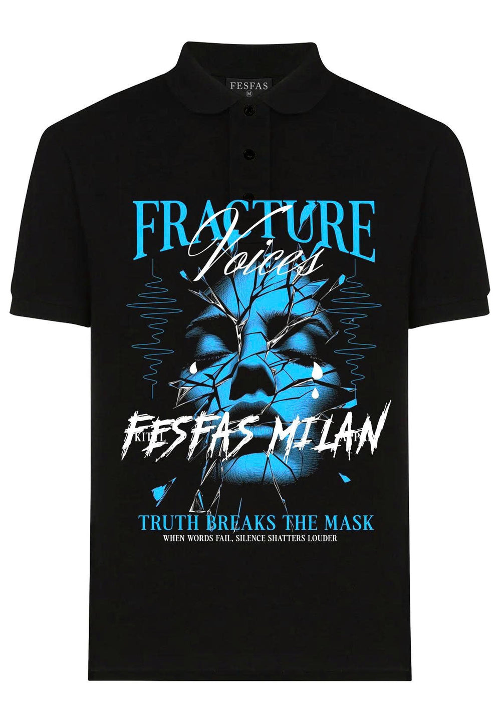 FesFas blue mask-print Polo Shirt