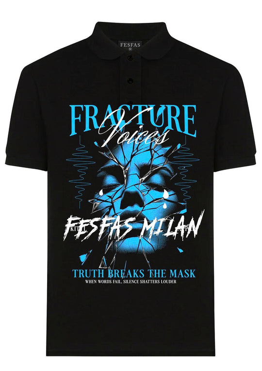 FesFas graphic-print Polo Shirt | Men | Black