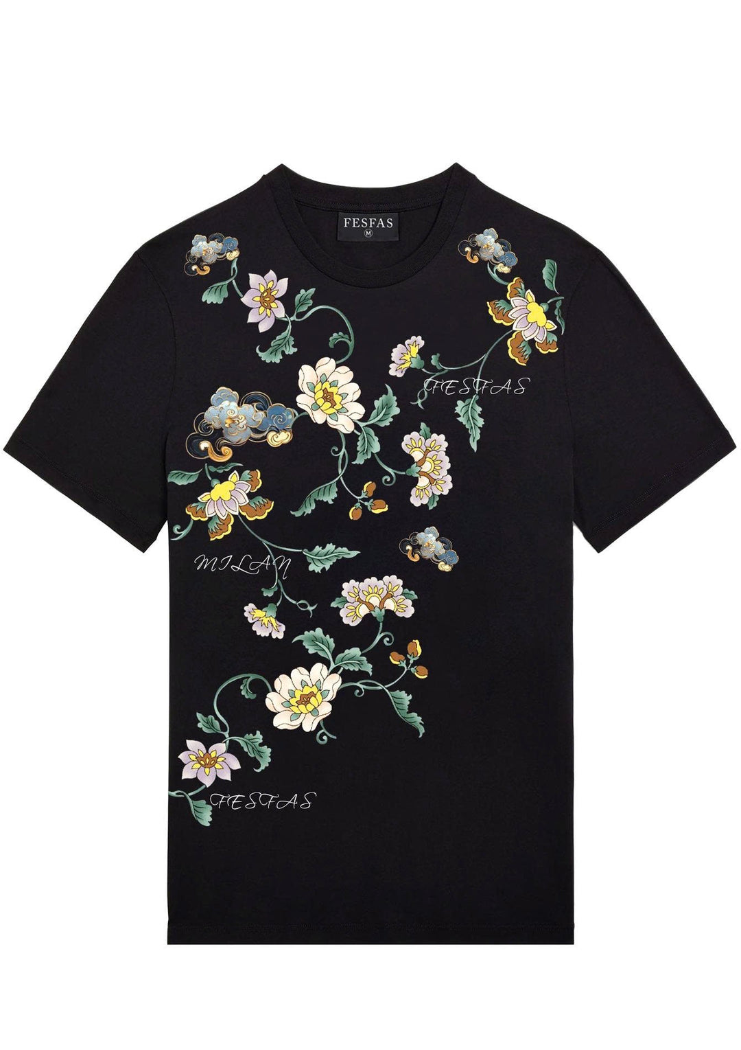 FesFas Flower-print T-shirt | Black | Men