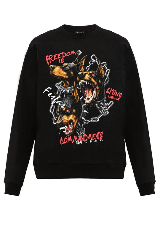 FesFas cerberus-print Sweatshirt | Black | Men