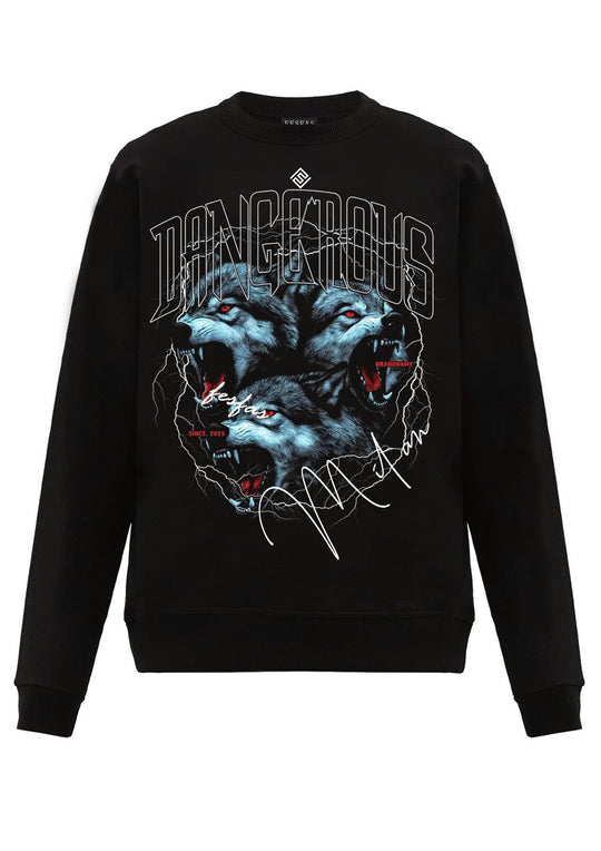 FesFas wolves-print Sweatshirt | Black | Men