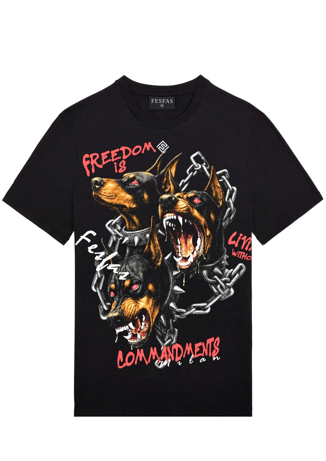 FesFas cerberus-print T-shirt | Black | Men