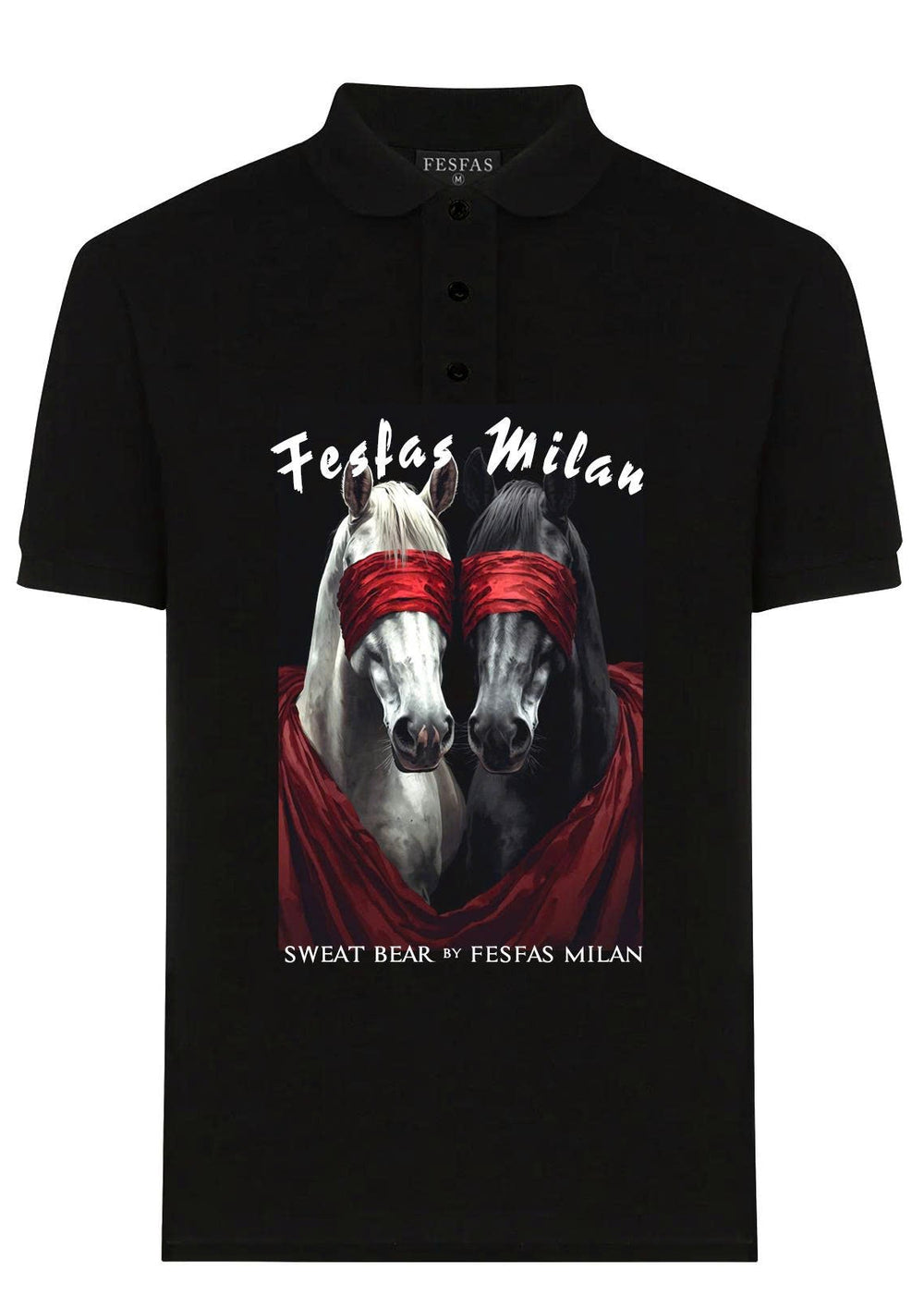 FesFas horses-print Polo Shirt