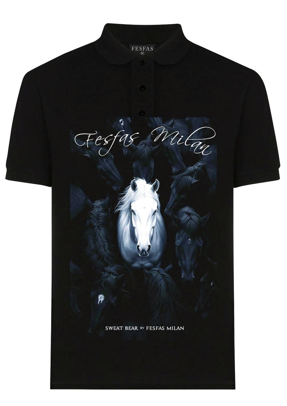 FesFas night horse-print Polo Shirt