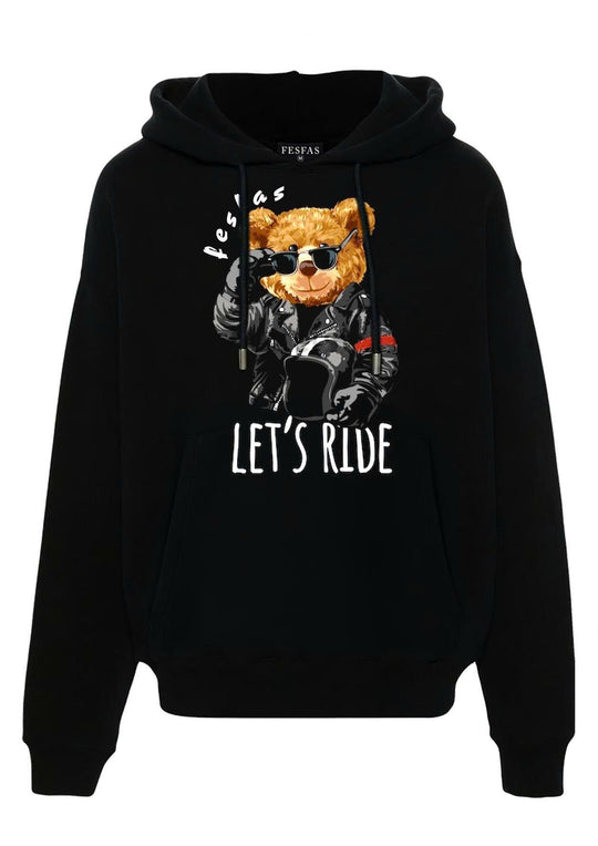 FesFas bear-print Hoodie | Black | Men