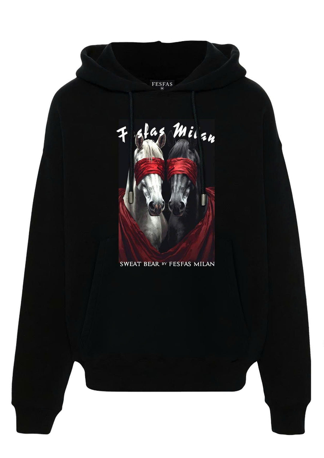 FesFas horse-print Hoodie | Black | Men