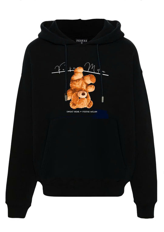 FesFas teddy bear-print Hoodie | Black | Men