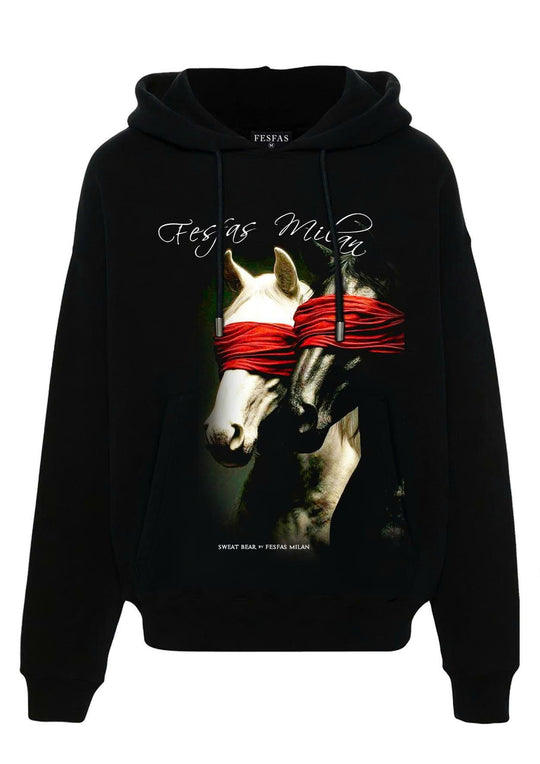 FesFas horse-print Hoodie | Black | Men