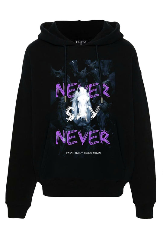 FesFas horse-print Hoodie | Black | Men