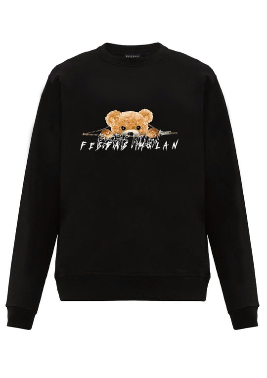 FesFas teddy bear-print Sweatshirt | Black | Men