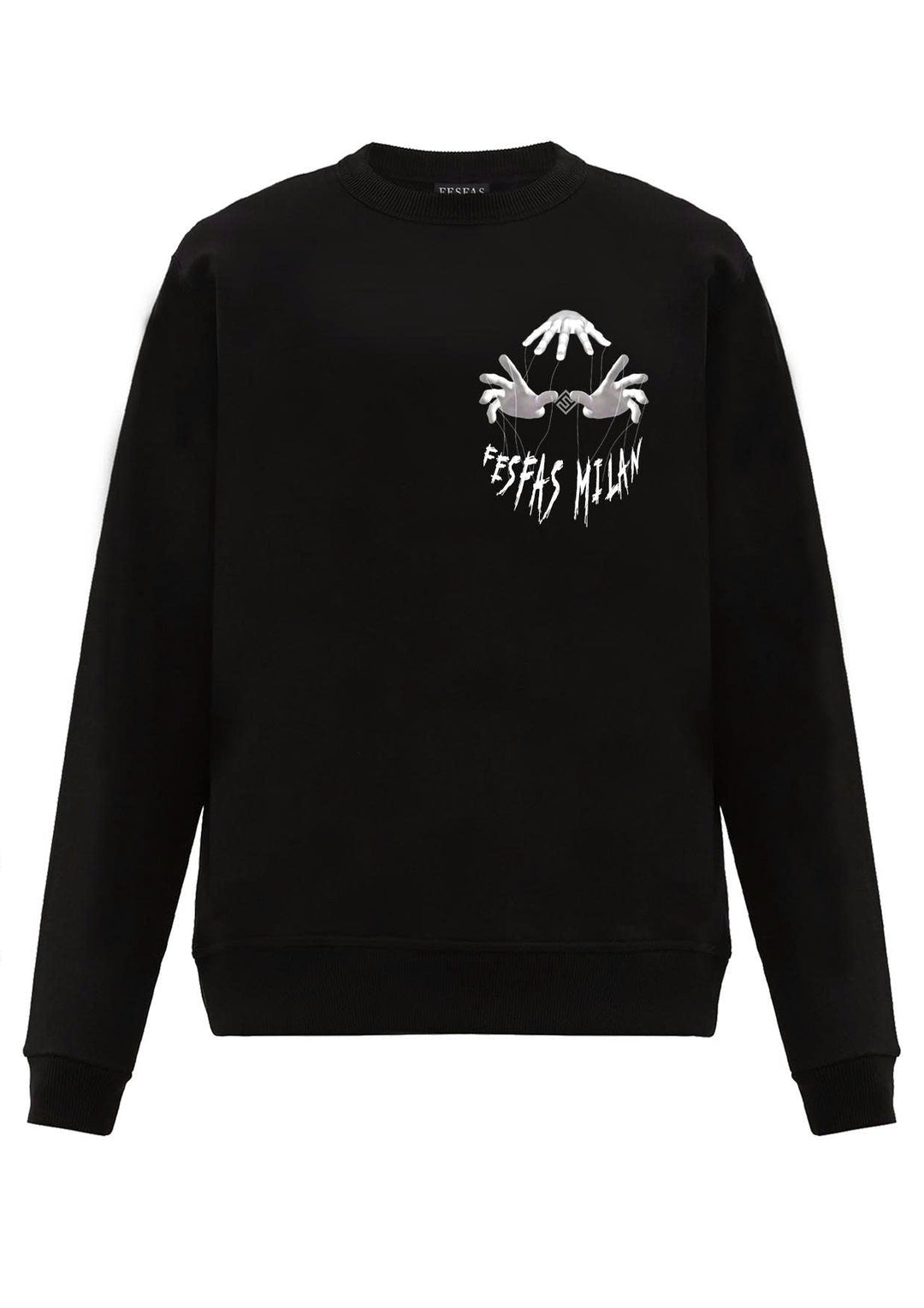 FesFas hands-print Sweatshirt | Black | Men