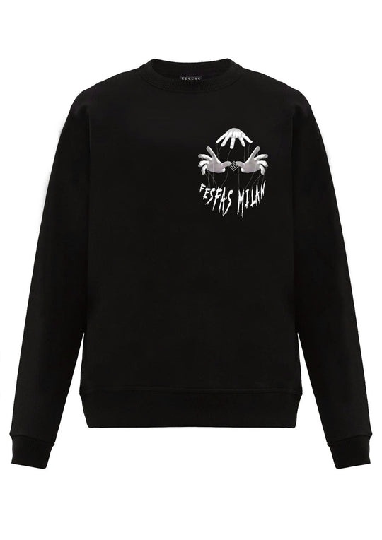 FesFas hands-print Sweatshirt | Black | Men