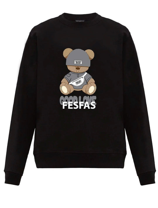 FesFas bear-print Sweatshirt | Black | Men